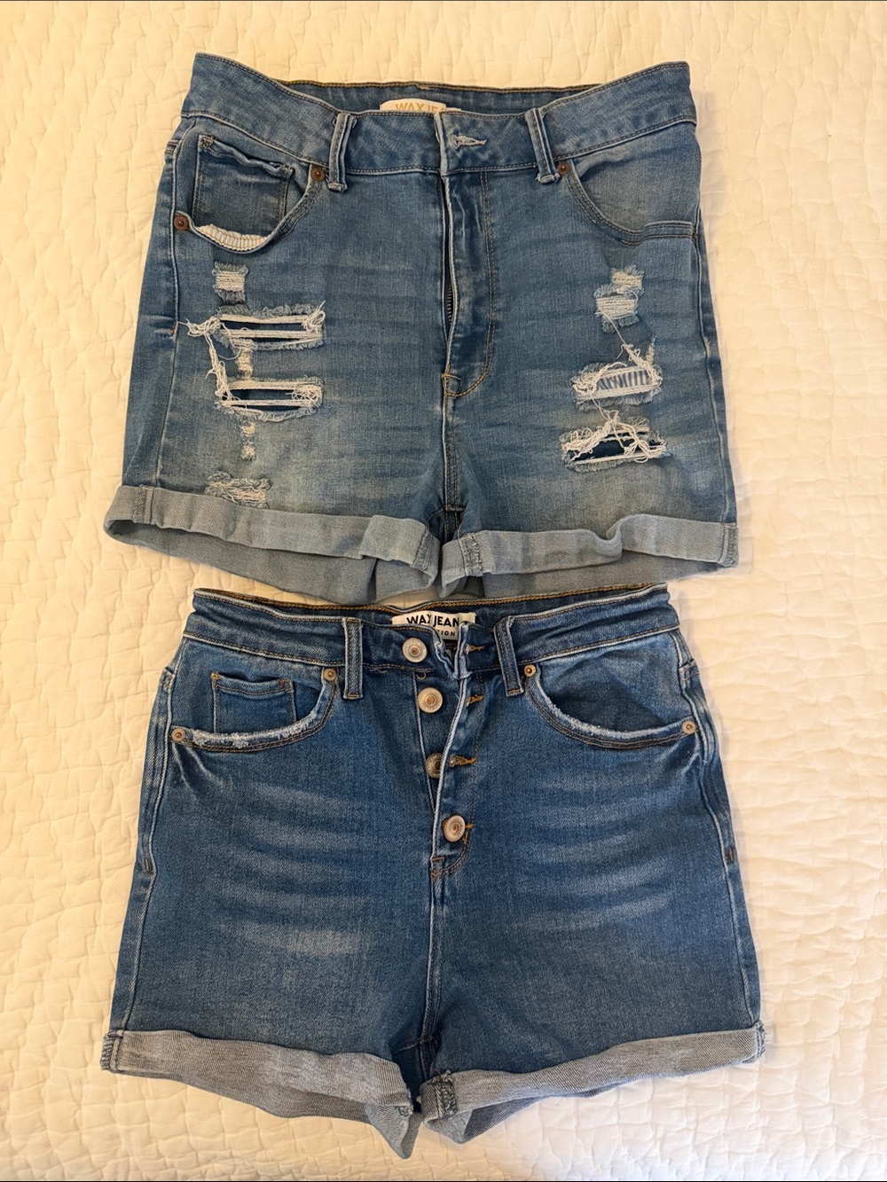 Lot of 2 wax jean shorts